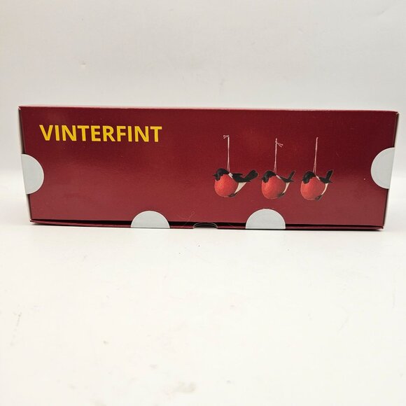 Ikea Vinterfint 105.245.26 Set of 3 Red Birds 21543 Cardinals 21543 - Picture 2 of 5